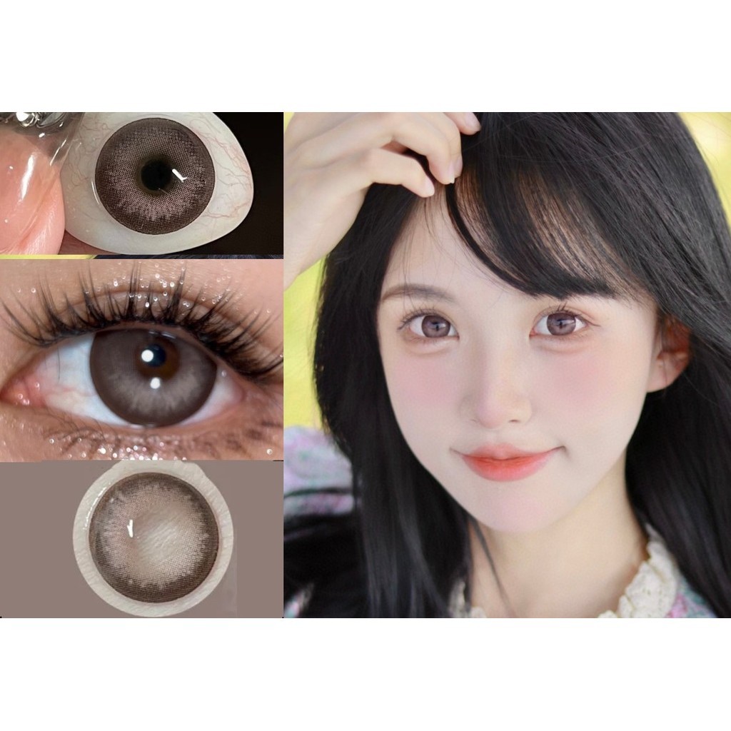 BLHUA Series,CLAMIDO Brand ,Big Size ,14.50mm,(เกรด 0-8.00), คอนแทคเลนส์ 6 เดือนใช้ (สีน้ําตาล)
