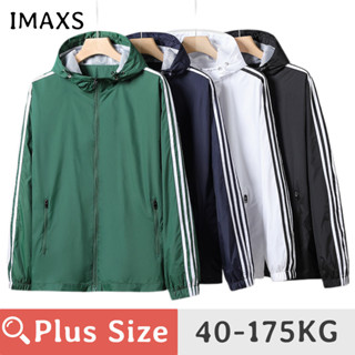 เสื้อแจ็กเก็ตกันลม มีฮู้ด กันน้ํา ขนาดใหญ่ สีเขียว สําหรับผู…
