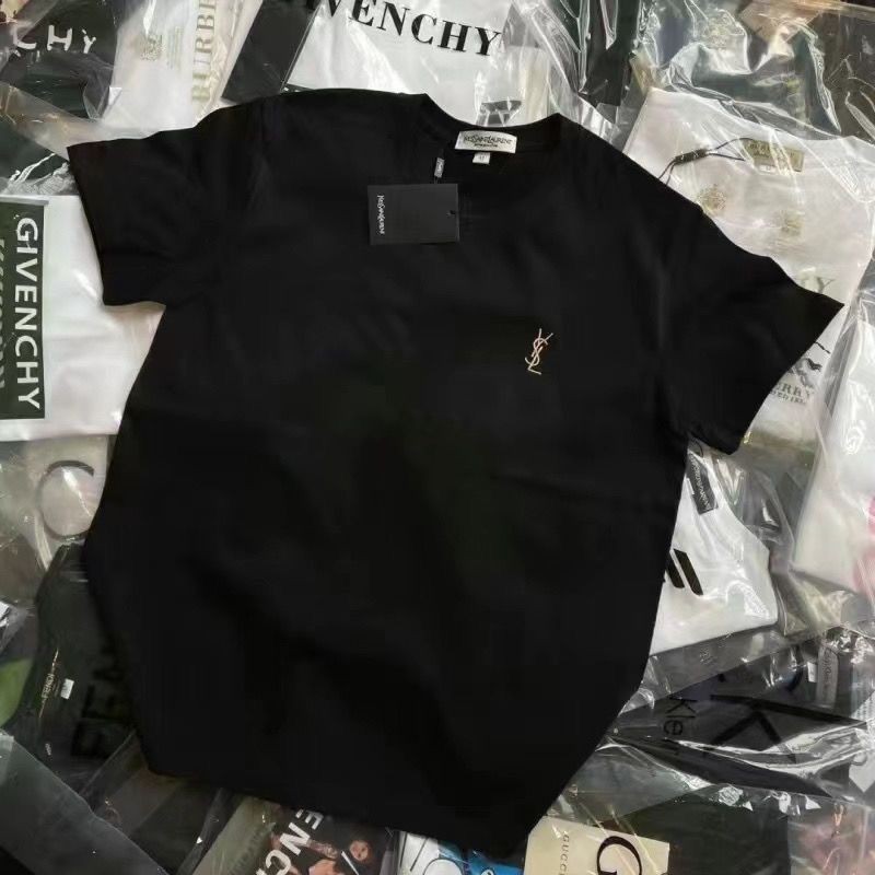 เสื้อยืดแขนสั้น คอกลม ผ้าฝ้ายแท้ ปักลายตัวอักษร ขนาดเล็ก แฟชั่นฤดูร้อน สําหรับผู้ชาย และผู้หญิง และคู่รัก 24 ชิ้น