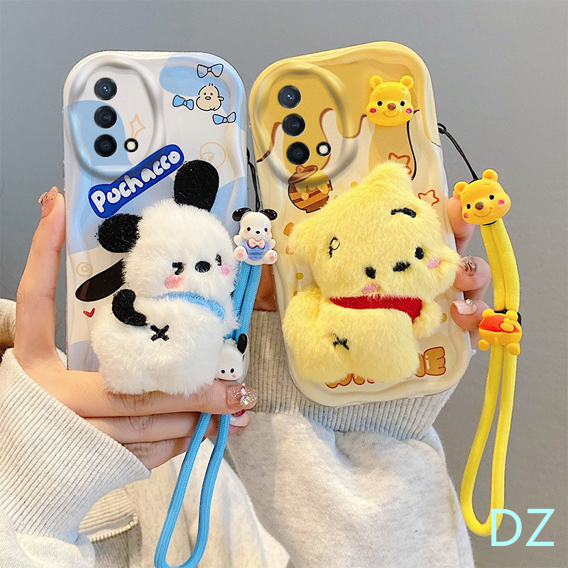 เคส Oppo A95 A74 A94 4G กรณีโทรศัพท์มือถือ ตุ๊กตาน่ารัก สร้อยข้อมือ TYMR