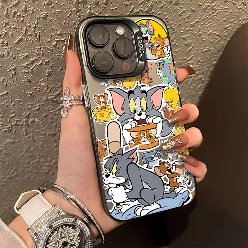 ตลก Tom Cat การ์ตูนเคสโทรศัพท์สําหรับ IPhone 15 13 14 12 11 Promax 7/8plus Xs/xr/xsmax TPU เคสโทรศัพท์โช้คอัพกรอบหลุมขนาดใหญ่