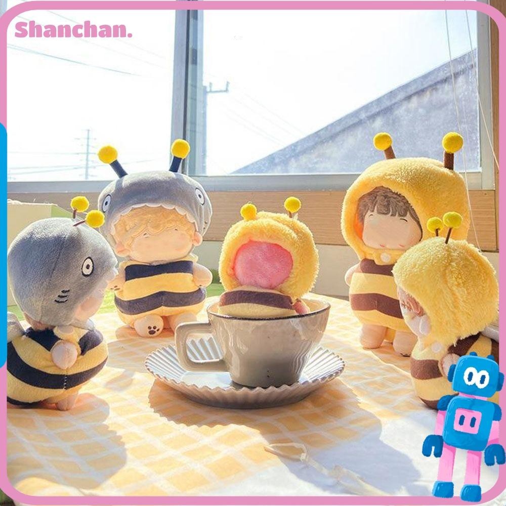 Shanchan ชุดจั๊มสูท ผ้าฝ้าย รูปการ์ตูนผึ้ง หลายขนาด 10/15/20/40 ซม. หลากสี สําหรับตุ๊กตา