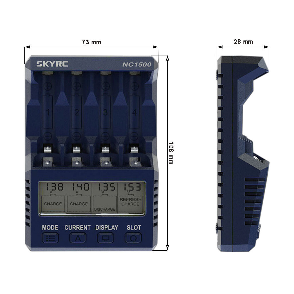 SkyRC NC2500 Pro NC2200 NC1500 AA/AAA เครื่องชาร์จถ่าน แบตเตอรี่ 6 ช่อง รองรับ NiMH NiCD charger discharge