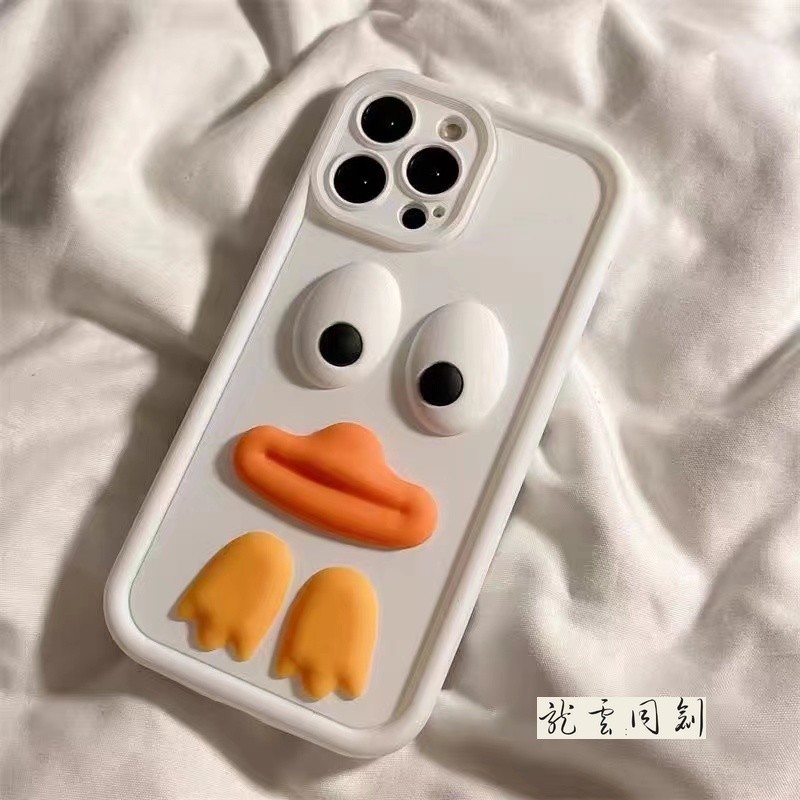 เคสโทรศัพท์มือถือ ซิลิโคนนิ่ม ผิวด้าน กันกระแทก ลายการ์ตูนเป็ดน่ารัก 3D สีแคนดี้ สําหรับ Samsung A55 A70 J7Prime A32 A33 A34 A50 A50S A30S A51 A52 A52S A53 A54 A71 A73 5G - รูปที่ 5