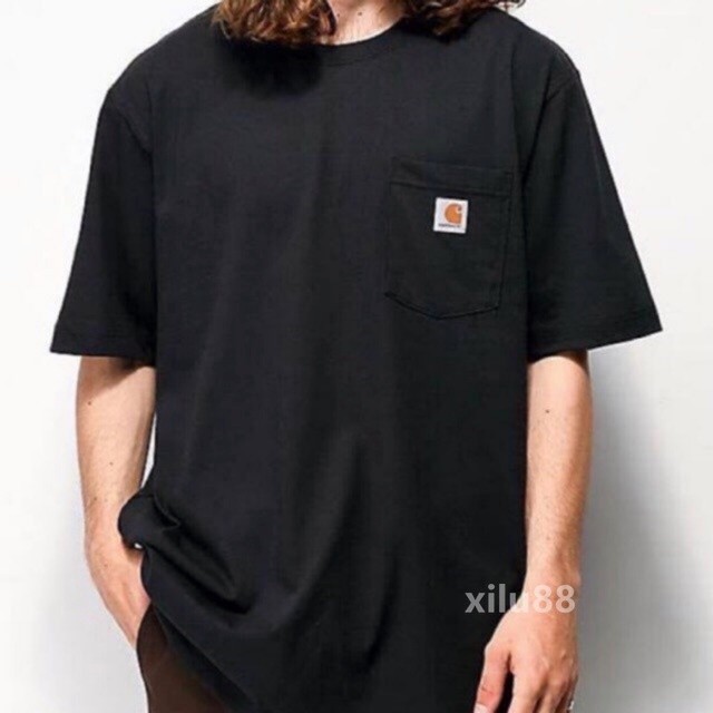 【HOT】 เสื้อยืดแขนสั้น ผ้าฝ้าย ทรงหลวม ปักลาย Carhartt Pocket Mastermind Carhartt สไตล์คลาสสิก เสื้อยืดผู้ชาย