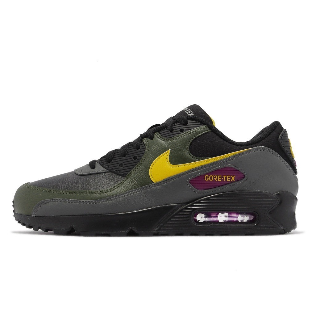 No1 Nike Air Max 90 GTX Gore-Tex รองเท้าผ้าใบลําลอง สีเทา สีเหลือง สําหรับผู้ชาย [ACS] DJ9779-001
