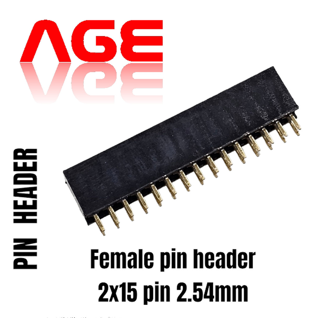 Female Pin header 2แถว 2.54mm 2x15Pin