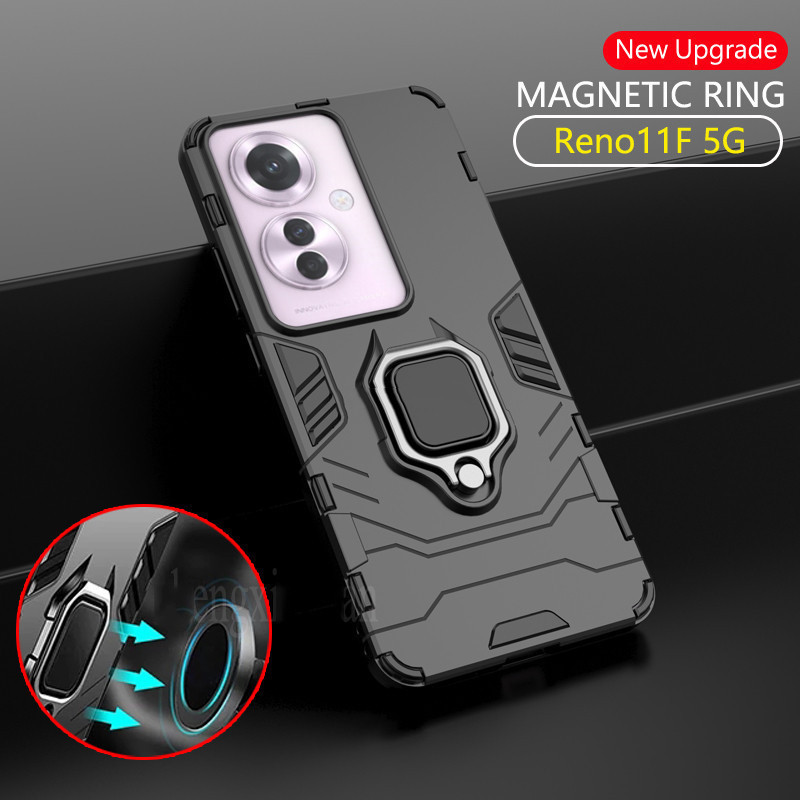 Case For OPPO Reno13 5G A60 Reno11F Reno 10 11 11F 11Pro 10Pro 12 12F เคส กันกระแทก ตั้งได้ หุ่นยนต์ เคสโทรศัพท์ 042