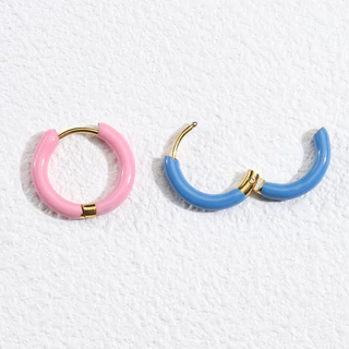 น ้ ํามันหยดต ่ างหู 12 มม.ต ่ างหูสแตนเลสที ่ มีสีสันรอบต ่ หูตะขอ diy ต ่ างหูอุปกรณ ์ เสริม