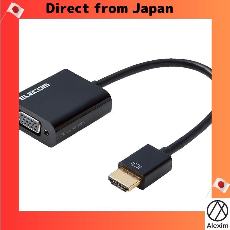 [ส่งตรงจากญี่ปุ่น] Elecom อะแดปเตอร์แปลง Hdmi Vga Black Ad-Hdmivgabk2
