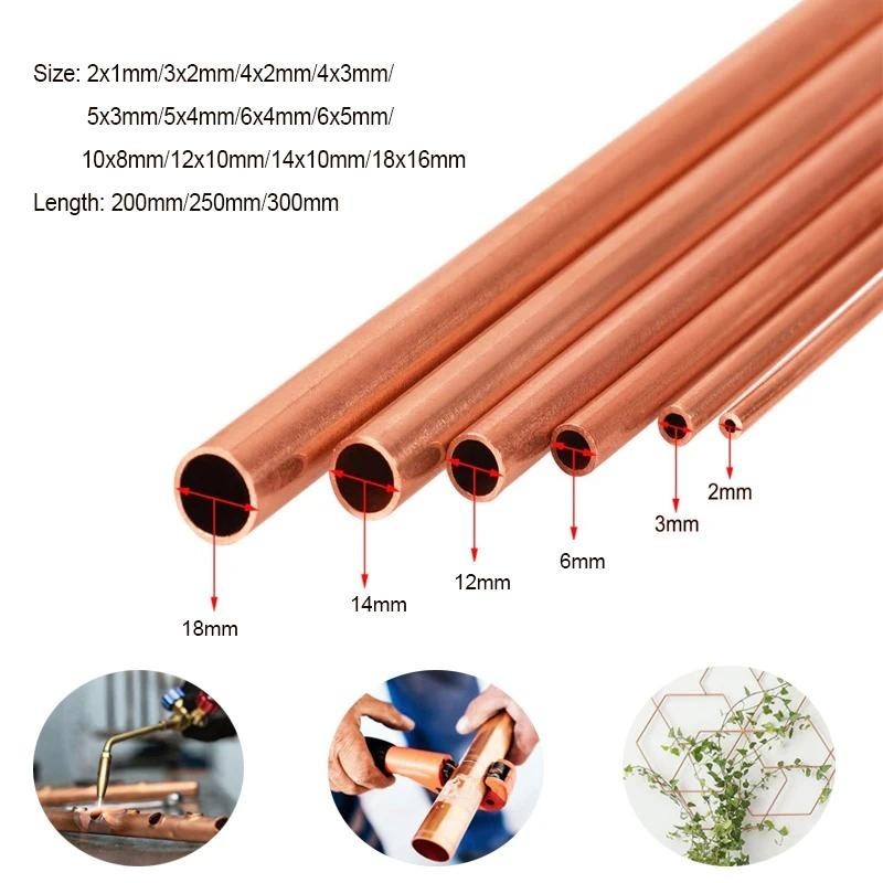 Metal tube Tubes Rod 1-16mm Internal Diameter 300mm/200mm/250mm Long Plumbing Pipe/Tube DIY