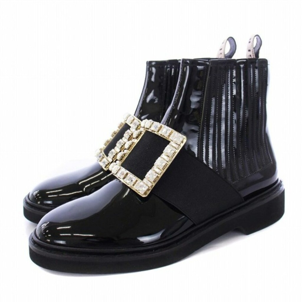 ROGER VIEVE RANGER STRASS BUCKLE CHELSEA BOOTS Direct from Japan Secondhand