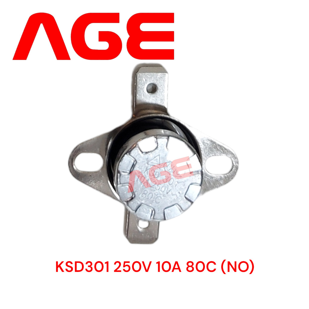 KSD301 เทอร์โมสตัท 250V 10A 80C (No Type)