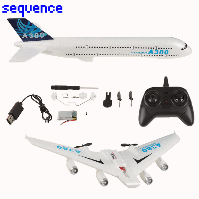 Seq A380 เครื่องบินบังคับวิทยุ โฟม 2.4G ปีกคงที่ รีโมตคอนโทรล เครื่องร่อน ของเล่นกลางแจ้ง สําหรับเด็ก ของขวัญ