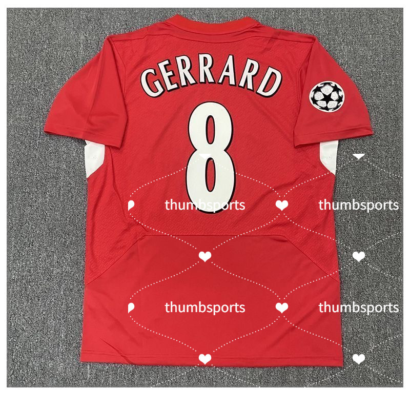 【thumbsports】เสื้อกีฬาแขนสั้น ลายทีมชาติฟุตบอล Liverpool GERRARD 04 05 ชุดเยอร์ราร์ด สไตล์เรโทร สําหรับผู้ชาย