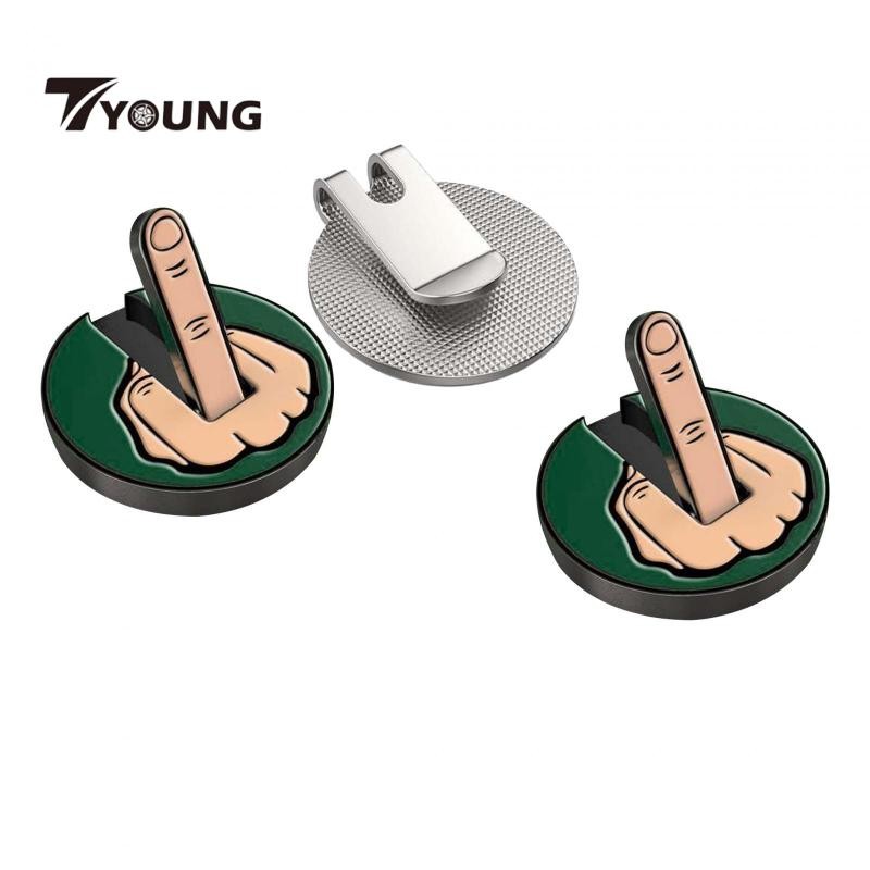 [มีจําหน่าย] ธีมนิ้วกลาง Golf Ball Marker คนรักผู้หญิงผู้ชายของขวัญที่ดีสี Professionals เริ่มต้นเส้นผ่านศูนย์กลาง 1 นิ้ว Golfer