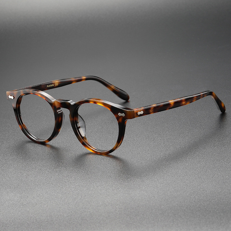 กรอบแว่นตาแฮนด์เมดญี่ปุ่น TVR สไตล์เดียวกัน 505 Retro Oval Frame แผ่นกรอบแว่นตาขายส่ง