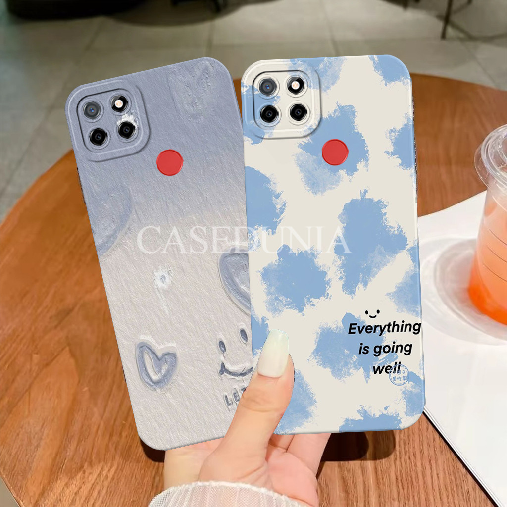 Realme C12 C15 C25 C25s Narzo 20 30a 50a Silicone - Sm1le Motif - Softcase - เคสเด็กผู้หญิง - ตัวป้อ