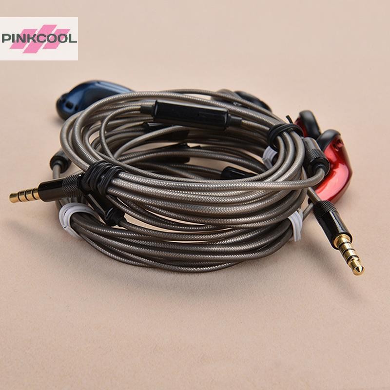 Pinkcool DIY MX500 Heavy Bass หัวแบนหูฟังหูฟังพร้อมไมโครโฟนคุณภาพสูง Study หูฟังกีฬาร้อน