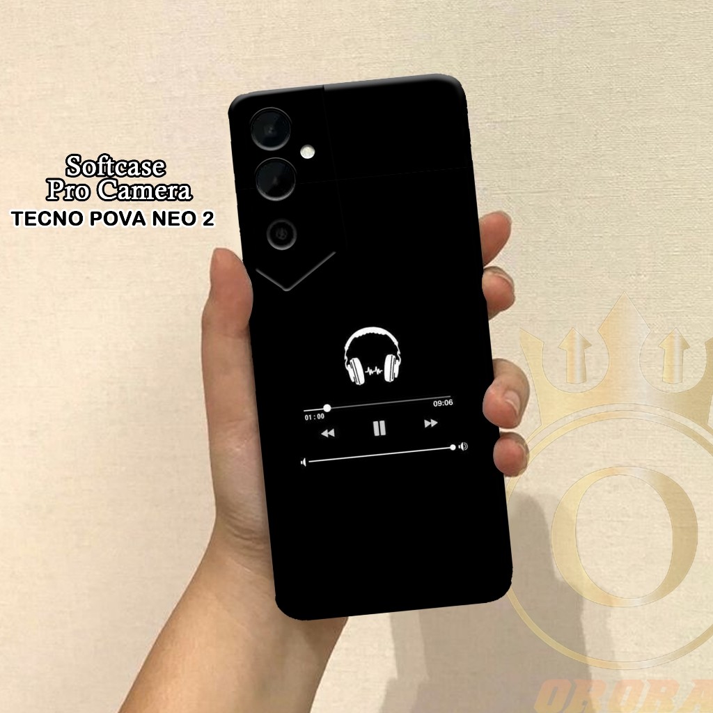 Softcase Tecno Pova Neo 2 - ORORA - Casing Tecno Pova Neo 2 - Motif case Music - Tecno - Softcase Te