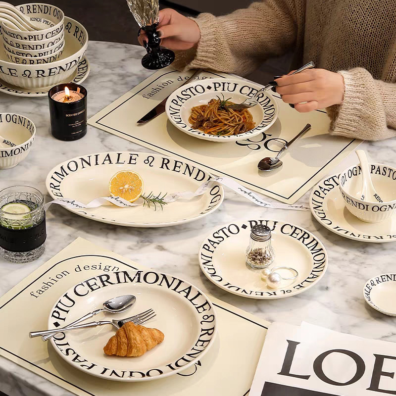 ถ้วย จาน ชาม Pasto เซรามิก หรูหราสไตล์ฝรั่งเศส