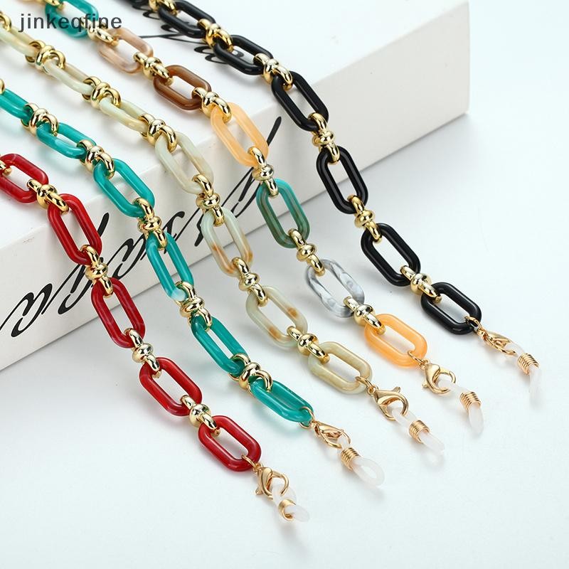 KTH 70 ซม.VINTAGE อะคริลิคแว่นตาสําหรับผู้ชายผู้หญิงแฟชั่นแว่นตากันแดดโซ่ Lanyard สายคล้องคอเชือกแว่นตาผู้ถือสายร้อน