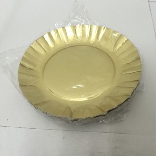 MDP (บรรจุ 10) TART CAKE PAPER PLATE SMALL MAS BIRTHDAY CAKE PLATE PAPER PLATE GOLD BIRTHDAY BOLU