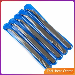 คีบหนีบสแตนเลส คีมหนีบอเนกประสงค์ มี 2 แบบ ปากคีบงอ ปากคีบแหลม Stainless steel tweezers