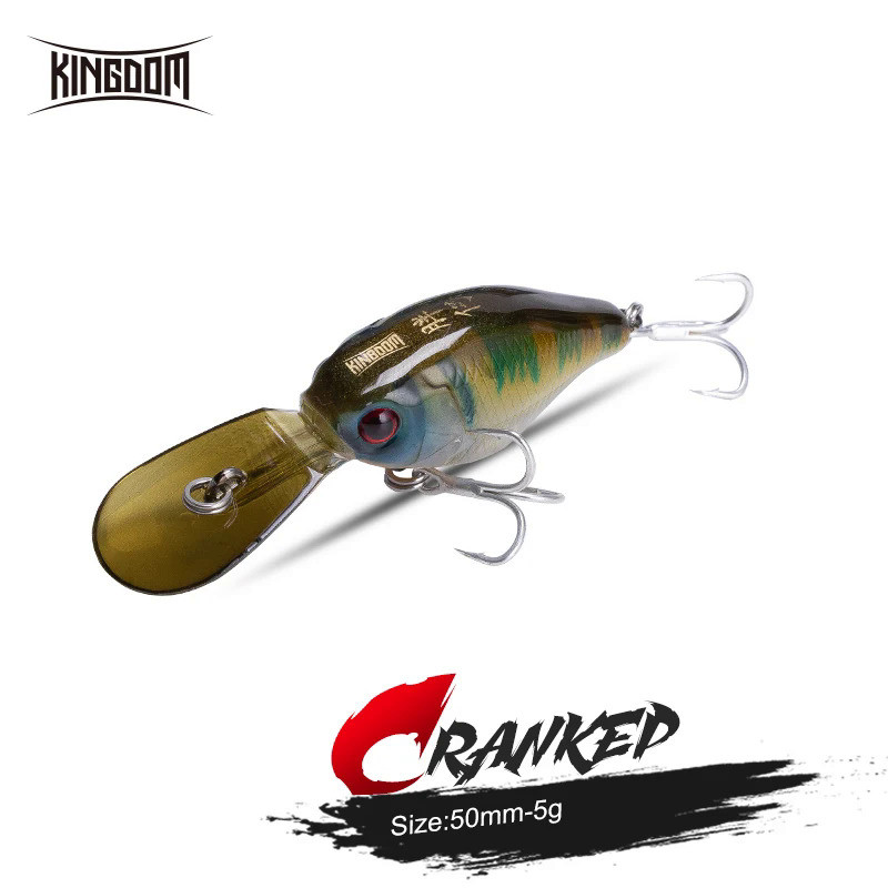 Kingdom Crazy Crankbaits Slow Sinking Fishing Lures Mini Minnow Swing Small Cranks Hard Baits 5g 50m