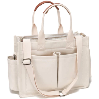 (จัดส่งจากประเทศไทย) กระเป๋า Canvas Tote ใส่โน้ตบุ๊กขนาด 14 นิ้ว 15 นิ้ว