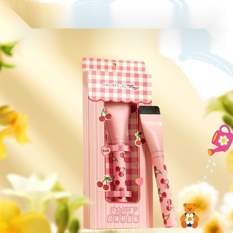 AMORTAL X wiggle Co-Branded In-Line Foundation Brush No Mark No Powder No Powder Stuck Ultra-Thin Po