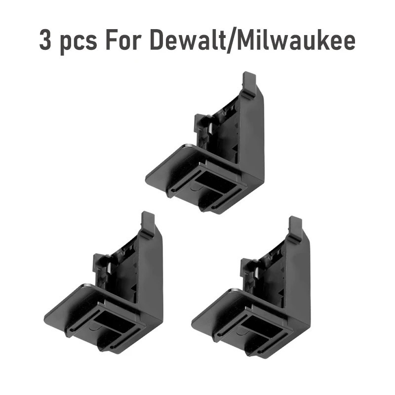 1/3 ชิ้นแบตเตอรี่เครื่องมือผู้ถือแบตเตอรี่ Wall Mount สำหรับ Makita/DEWALT/Milwaukee 18V แบตเตอรี่ Rack เครื่องมือ - รูปที่ 2