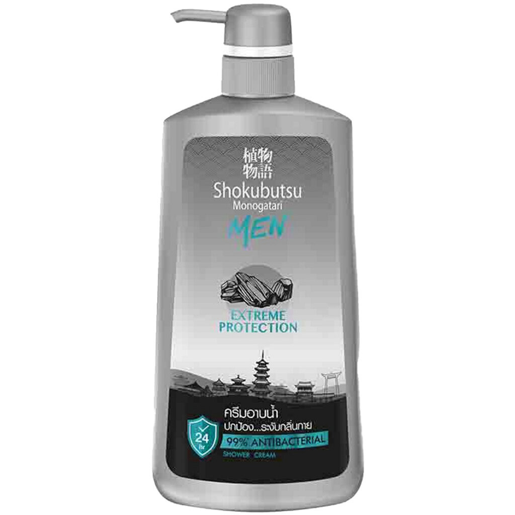 LeeMart ครีมอาบน้ำ โชกุบุสซี โมโนกาตาริ SHOKUBUTSU MONOGATARI 500ML อาบน้ำ โชกุบุซซี สีเทา ขนาด 500 มล.