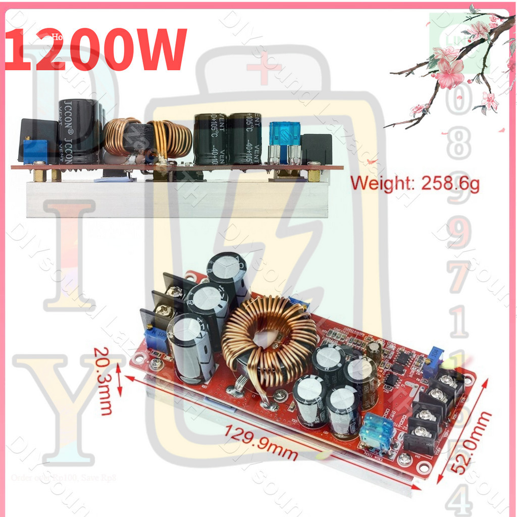 🇺🇸🇹🇭❤️DIYsound สเตปอัพ 1200W 1800W 20A สเต็ปอัพ step up dc สเต็บอัพ เสต็ปอัพ โมดูล สะเต็ปอัพ Converter Boost 8-6