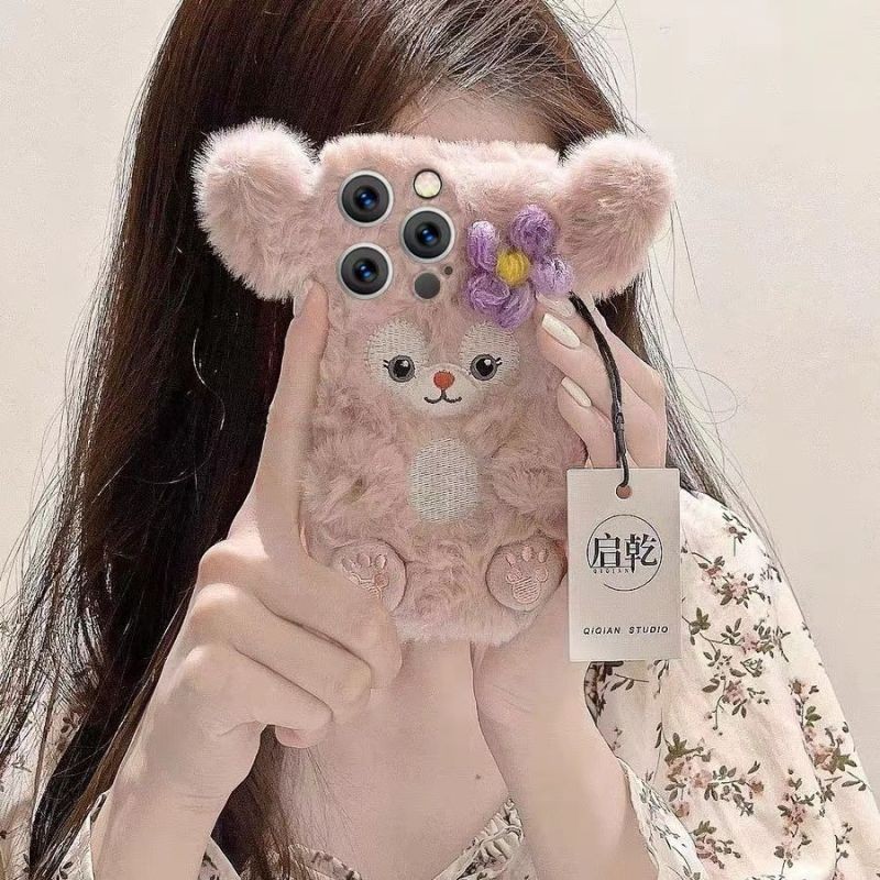 เคสโทรศัพท์มือถือ ผ้ากํามะหยี่ขนนิ่ม ลาย Lingna Belle น่ารัก สําหรับ Iphone Xr xs 15 14 13 12 11 678