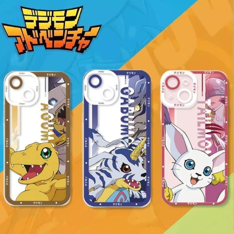 เคสโทรศัพท์มือถือแบบนิ่ม ใส ลายการ์ตูนอะนิเมะ Digimon Agumon Gabumon น่ารัก สําหรับ Samsung Galaxy S20 S21 S22 S23 S24 Plus Ultra S20FE S21FE S23FE