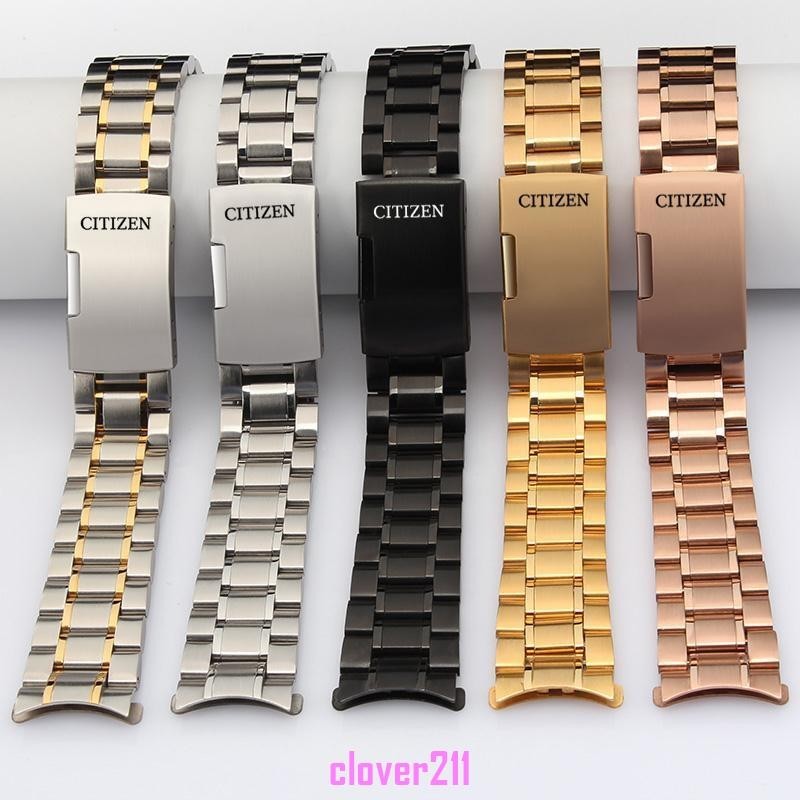 [Yifan Strap] CITIZEN สายนาฬิกาข้อมือ โค้ง เหล็กสเตนเลส หัวเข็มขัดลดราคา CITIZEN อุปกรณ์เสริมนาฬิกาข้อมือ