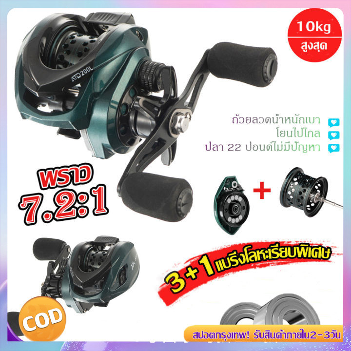 DAIWA หยดน้ำ รอกสปินนิ่ง รอกหยดนํ้า รอกตกปลาความเร็วสูงแรงลากสูงสุด 10 กก. รอกเบส รอกเบทหยดน้ำ ลอกสป