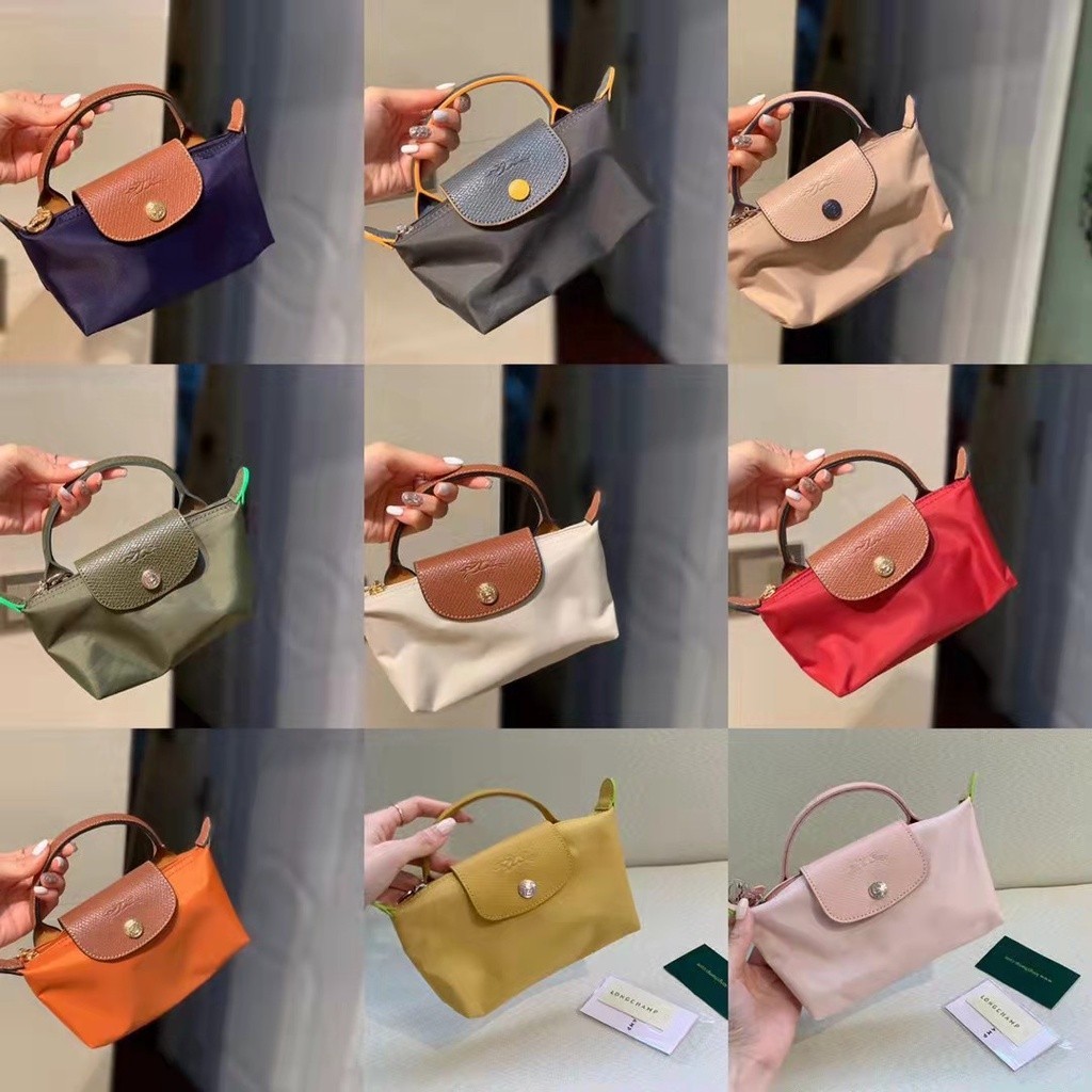 Longchamp Mini Cosmetic Bag Handbag Dry Color Dumpling Mobile Phone Coin Purse Female ผู้หญิง กระเป๋า