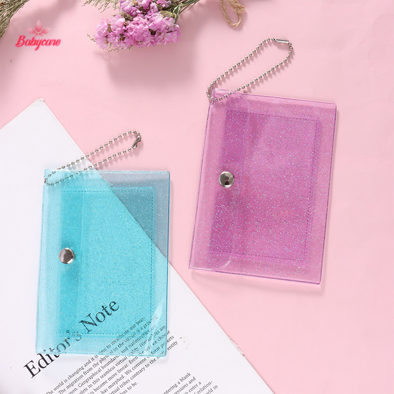 Byce> ใหม่ กระเป๋าสตางค์ PVC ใส กันน้ํา สําหรับใส่บัตรเครดิต บัตรประจําตัวประชาชน 1 ชิ้น