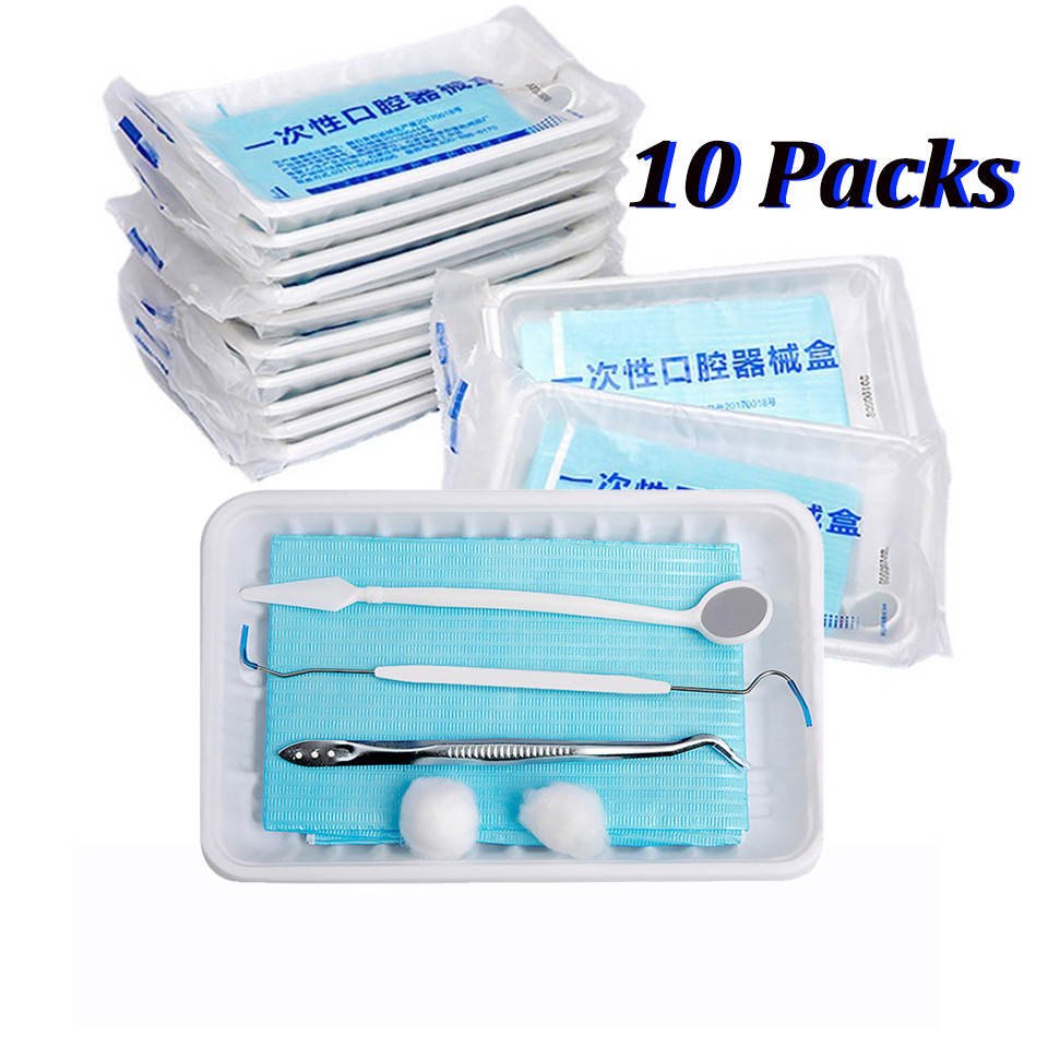 ชุดเครื่องมือทันตกรรม แบบใช้แล้วทิ้ง 10 ชุด