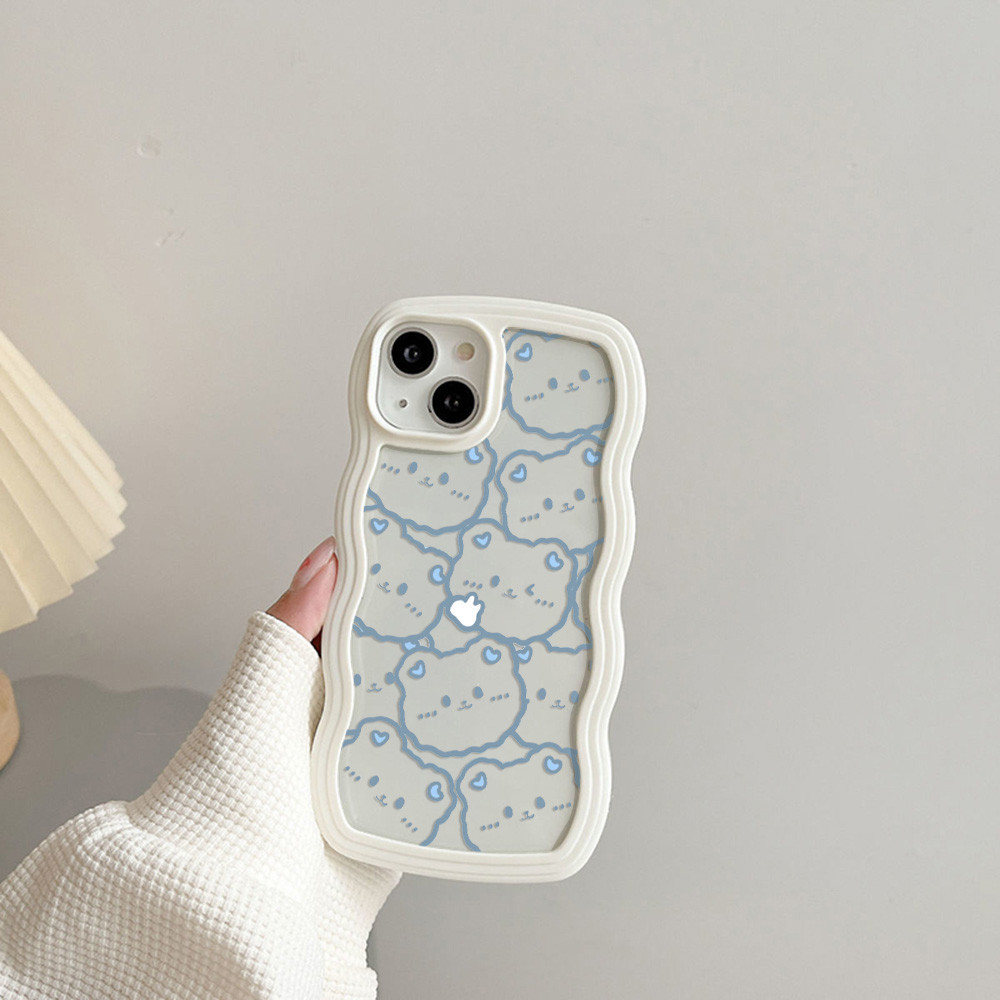 หุ้นไทย เคสหยักสีลูกกวาด for iPhone 15 iPhone 11 12 13 14 15 Pro Max XR X XS Max 7 8 Plus SE 3 INS เคสมือถือลายการ์ตูน