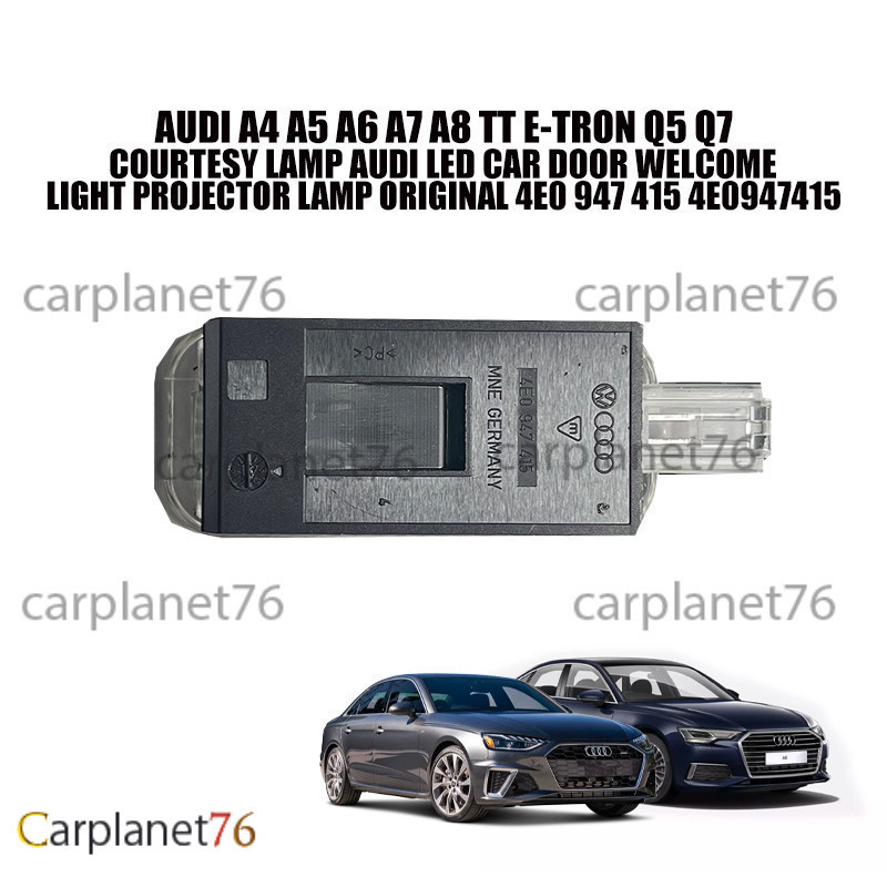 AUDI A4 A5 A6 A7 A8 TT E-TRON Q5 Q7 COURTESY LAMP AUDI LED ประตูรถยินดีต้อนรับแสง PROJECTOR LAMP 4E0