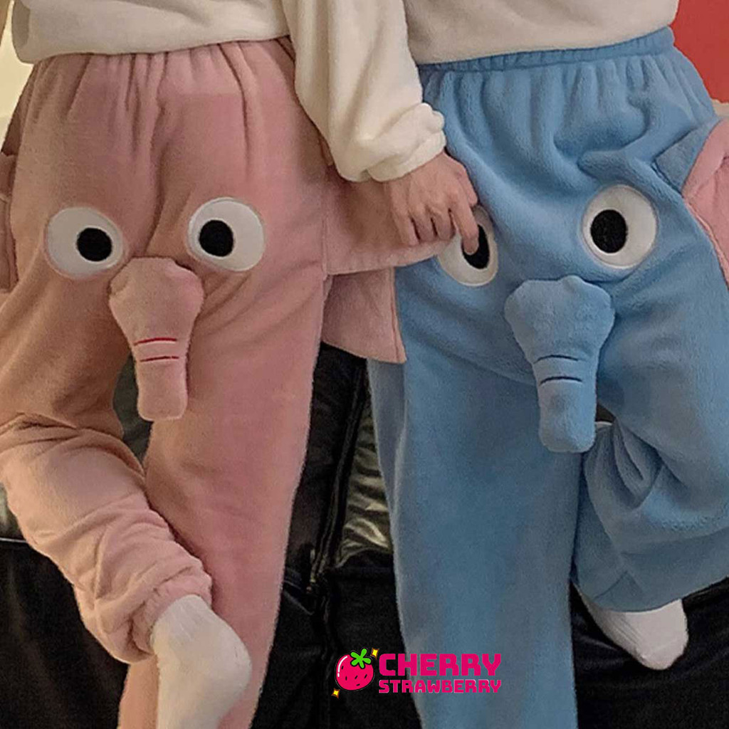 กางเกงขายาว ลายช้างมีงวง ทรงหลวม สีสดใส ใส่นอนอยู่บ้านสบายๆ