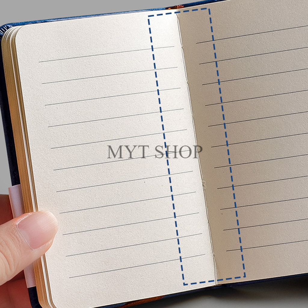 สมุดโน๊ต มีสายรัด ปกหนัง ขนาด A6 มีเส้น 100 แผ่น 200 หน้า จดบันทึก เขียนไดอารี่ พร้อมส่งในไทย