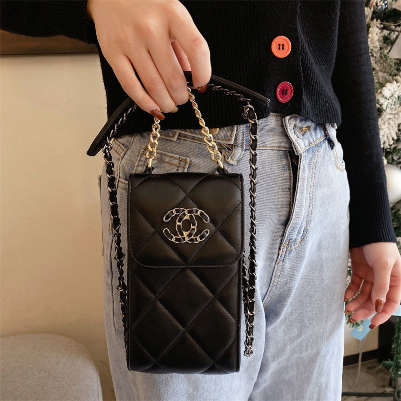 Summer Bag 2023 New Korean Style Big Brand Chanel Style Mobile Phone Bag Crossbody Change Chain Small Bag Instagram