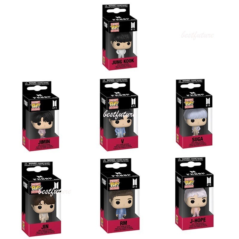 Funko Pop kpop ใหม่ BTS - V JUNG KOOK JIMIN SUGA JIN J-HOPE RM พวงกุญแจ