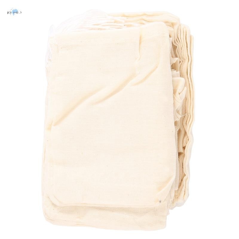 【jdfhsffd】ถุงผ้าฝ้ายมัสลิน แบบหูรูด ขนาด 4x3 นิ้ว สําหรับใส่ชา 100 ชิ้น
