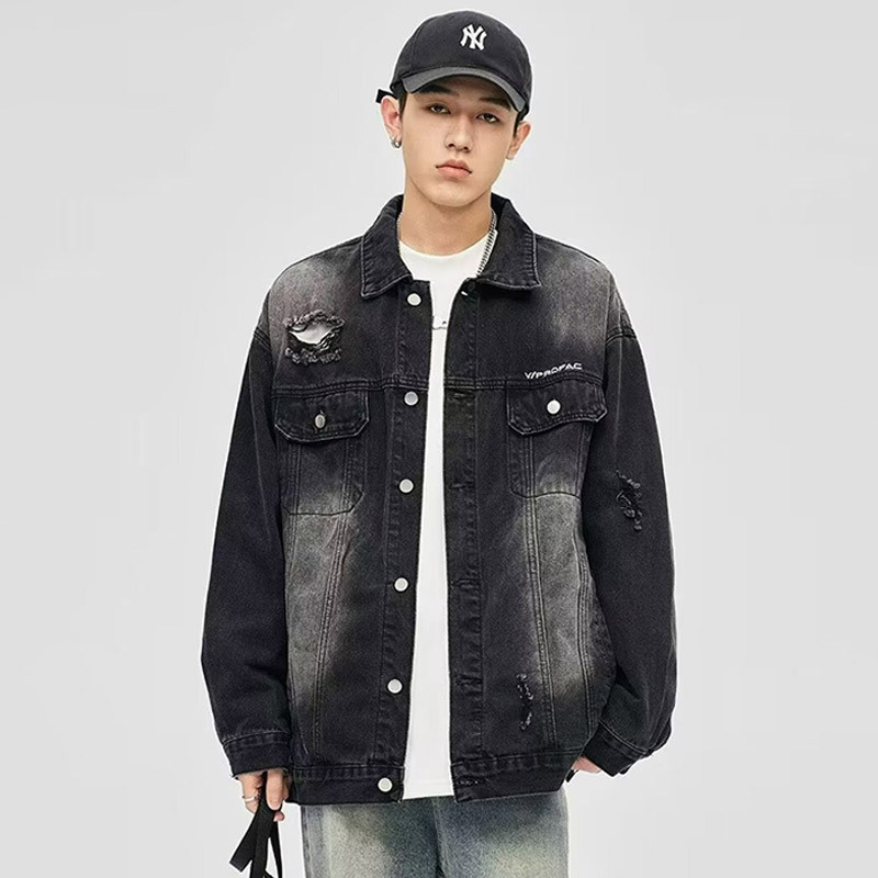 เสื้อแจ็กเก็ตยีนลําลอง ทรงหลวม อเนกประสงค์ เหมาะกับฤดูใบไม้ร่วง และฤดูหนาว สไตล์อเมริกัน สําหรับผู้ชาย และผู้หญิง