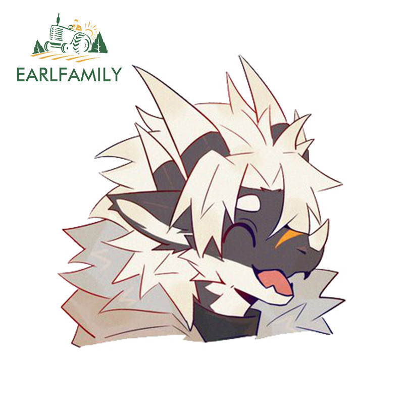 Earlfamily 13 ซม.Furry การ์ตูนรถสติกเกอร์ที่น่าสนใจบุคลิกภาพ Windows กระดานโต้คลื่น Trunk Windows Decal Occlusion Scratch จัดแต่งทรงผมรถ
